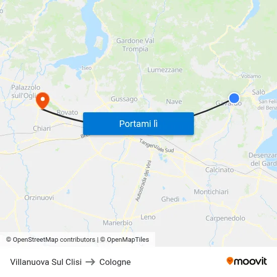 Villanuova Sul Clisi to Cologne map