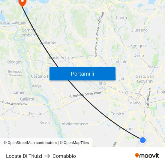 Locate Di Triulzi to Comabbio map