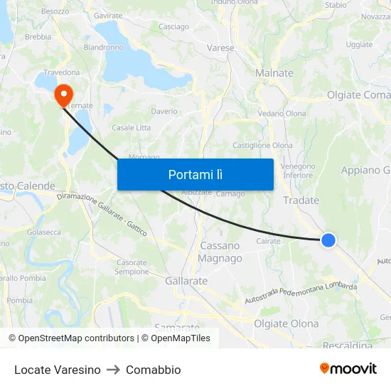 Locate Varesino to Comabbio map