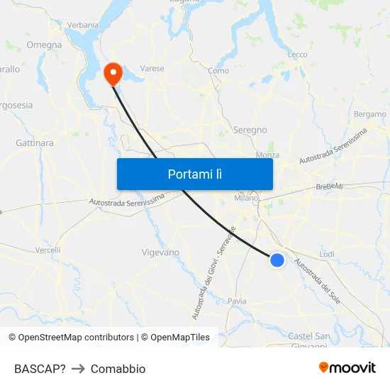 BASCAP? to Comabbio map