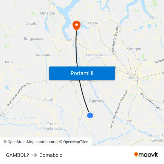 GAMBOL? to Comabbio map