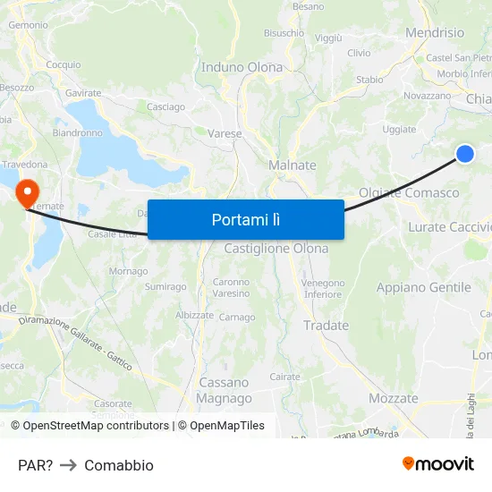 PAR? to Comabbio map