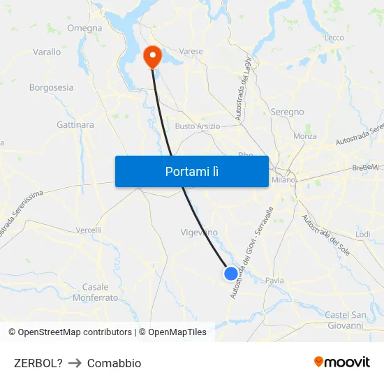 ZERBOL? to Comabbio map
