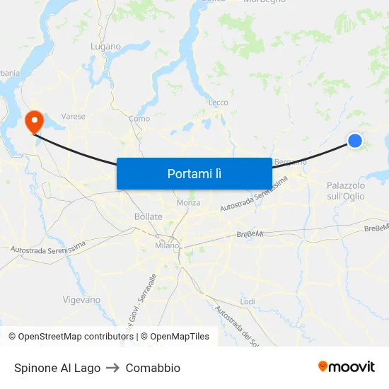 Spinone Al Lago to Comabbio map