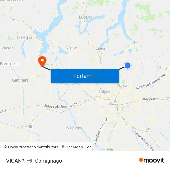 VIGAN? to Comignago map