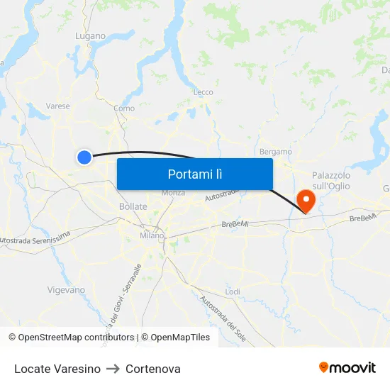 Locate Varesino to Cortenova map