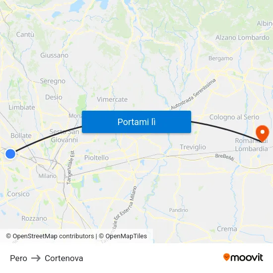 Pero to Cortenova map