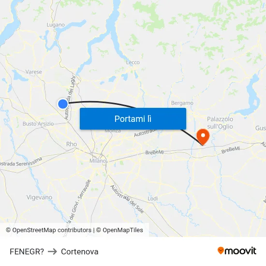 FENEGR? to Cortenova map