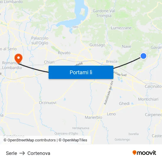 Serle to Cortenova map