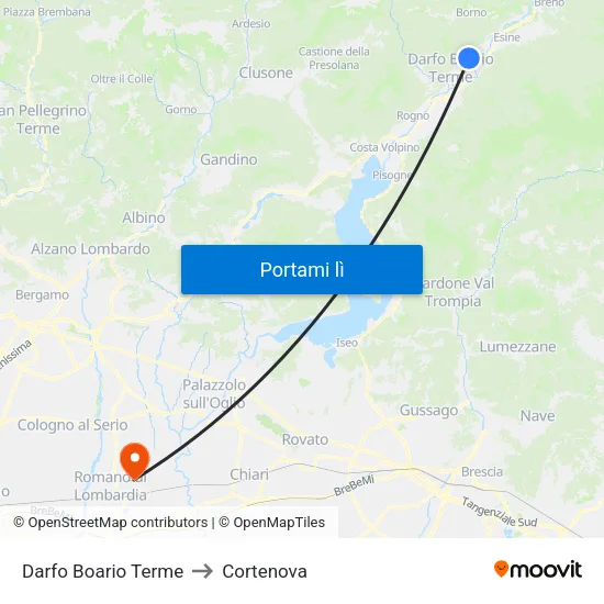 Darfo Boario Terme to Cortenova map