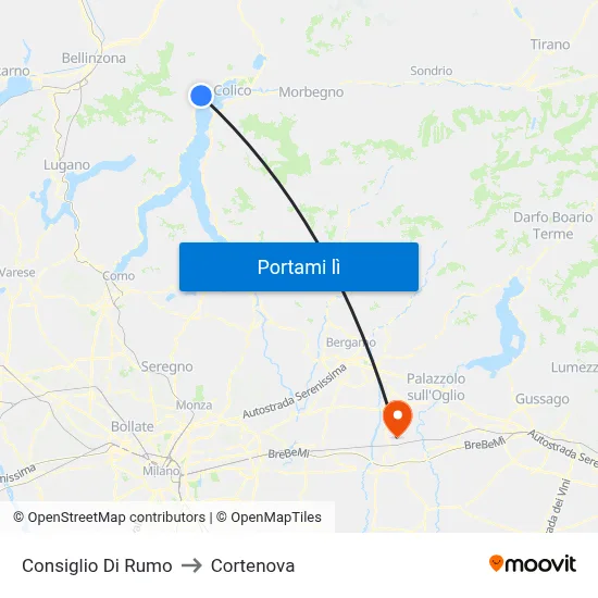 Consiglio Di Rumo to Cortenova map