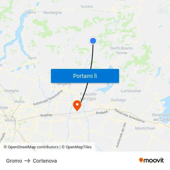 Gromo to Cortenova map