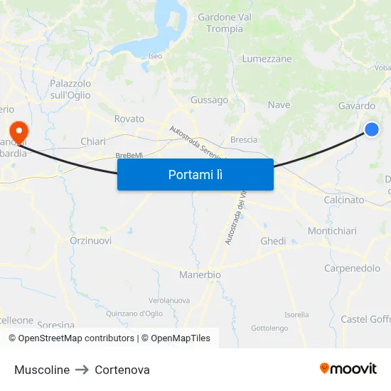 Muscoline to Cortenova map