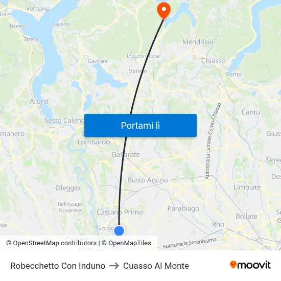 Robecchetto Con Induno to Cuasso Al Monte map