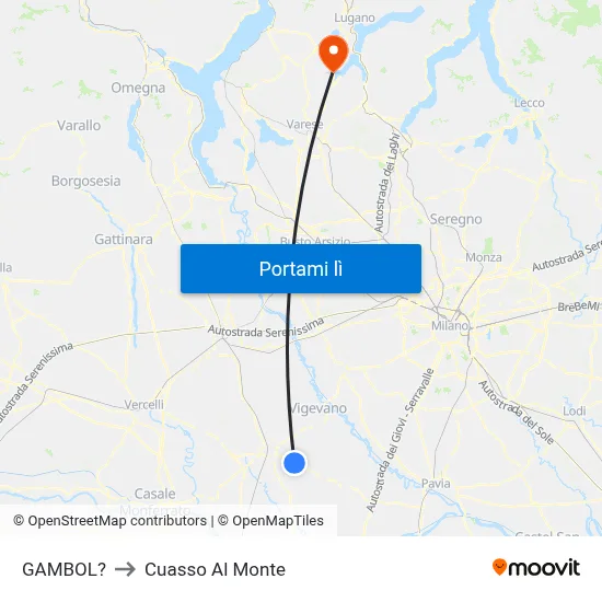GAMBOL? to Cuasso Al Monte map