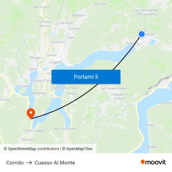 Corrido to Cuasso Al Monte map