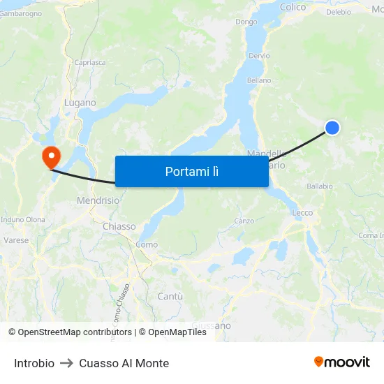 Introbio to Cuasso Al Monte map