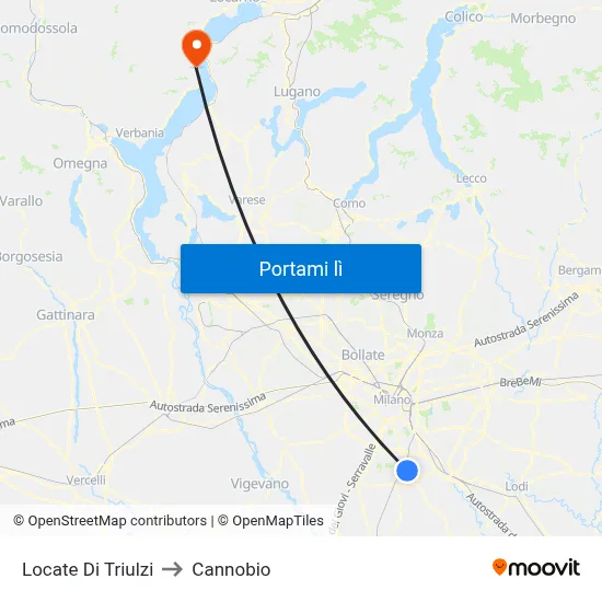 Locate Di Triulzi to Cannobio map