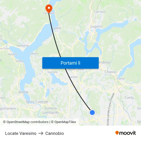 Locate Varesino to Cannobio map