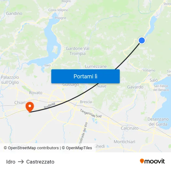 Idro to Castrezzato map