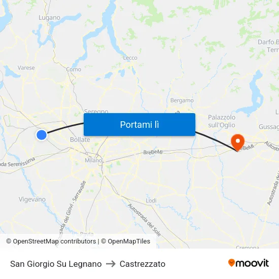 San Giorgio Su Legnano to Castrezzato map