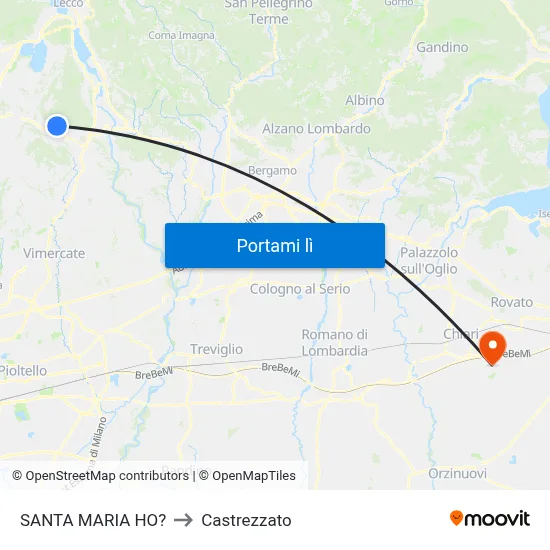 SANTA MARIA HO? to Castrezzato map