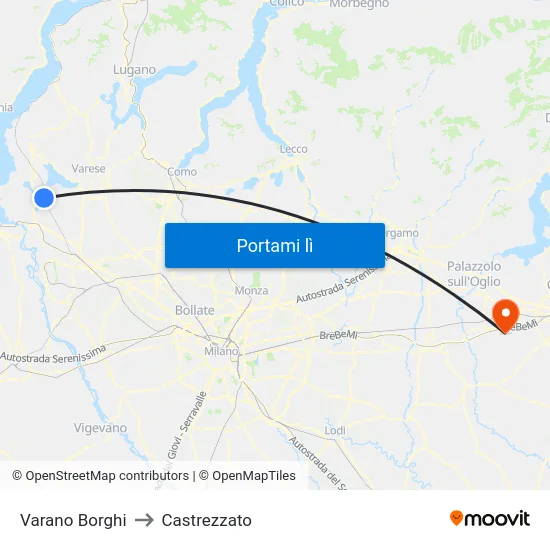 Varano Borghi to Castrezzato map