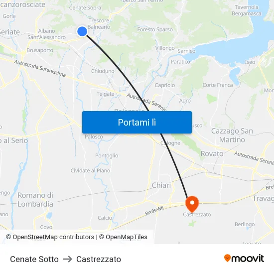 Cenate Sotto to Castrezzato map
