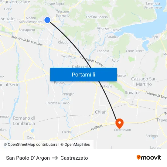 San Paolo D' Argon to Castrezzato map