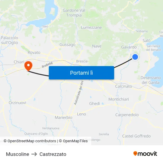 Muscoline to Castrezzato map