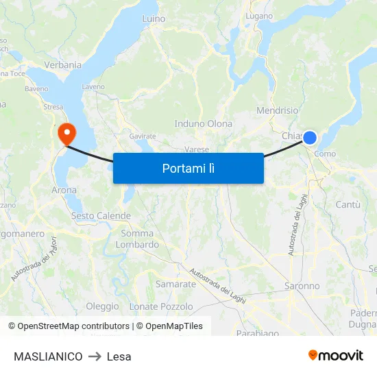 MASLIANICO to Lesa map