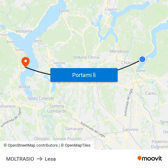 MOLTRASIO to Lesa map