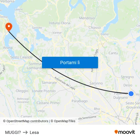 MUGGI? to Lesa map