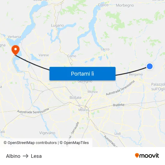 Albino to Lesa map