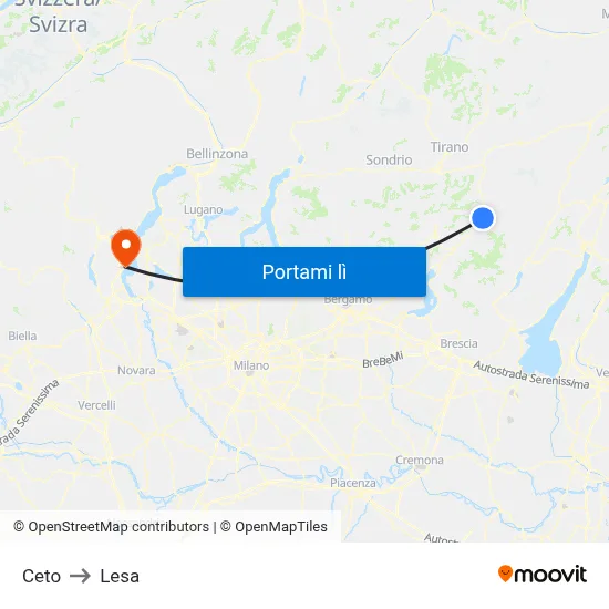 Ceto to Lesa map