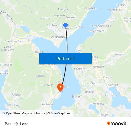 Bee to Lesa map