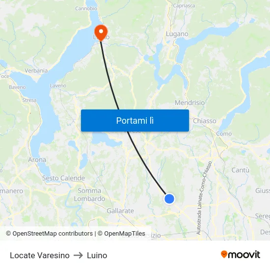 Locate Varesino to Luino map