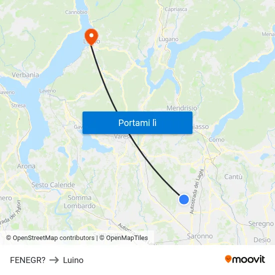 FENEGR? to Luino map