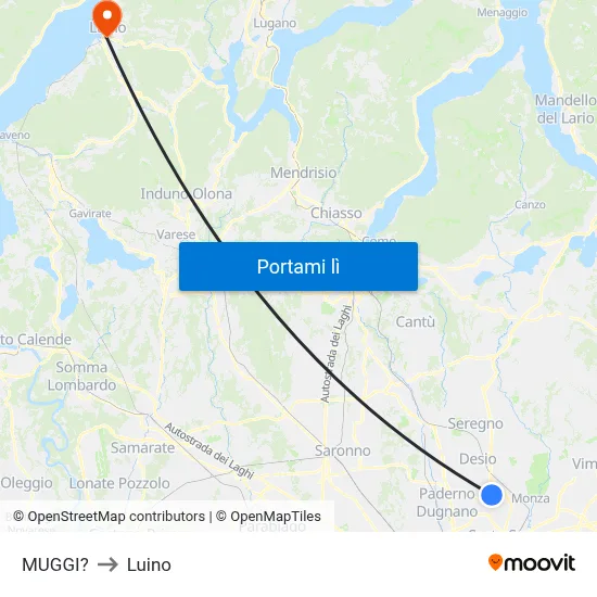 MUGGI? to Luino map
