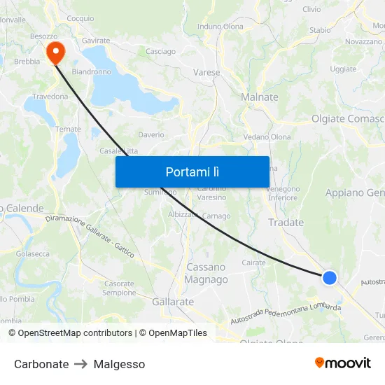 Carbonate to Malgesso map
