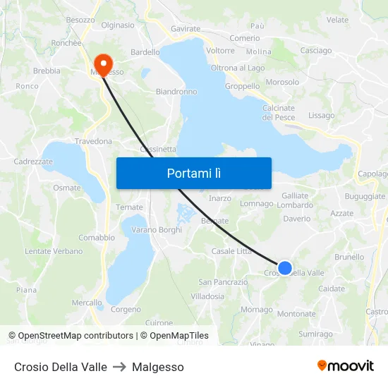 Crosio Della Valle to Malgesso map