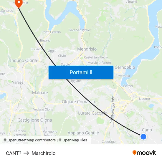 CANT? to Marchirolo map