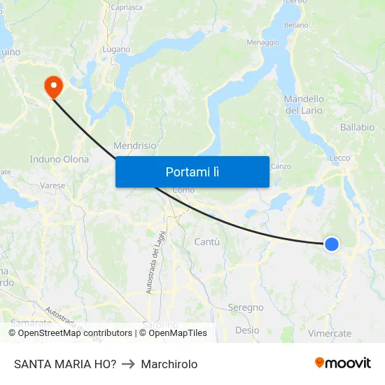SANTA MARIA HO? to Marchirolo map