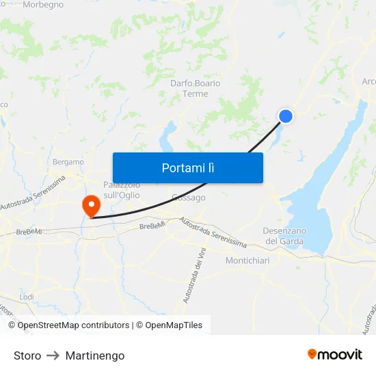 Storo to Martinengo map