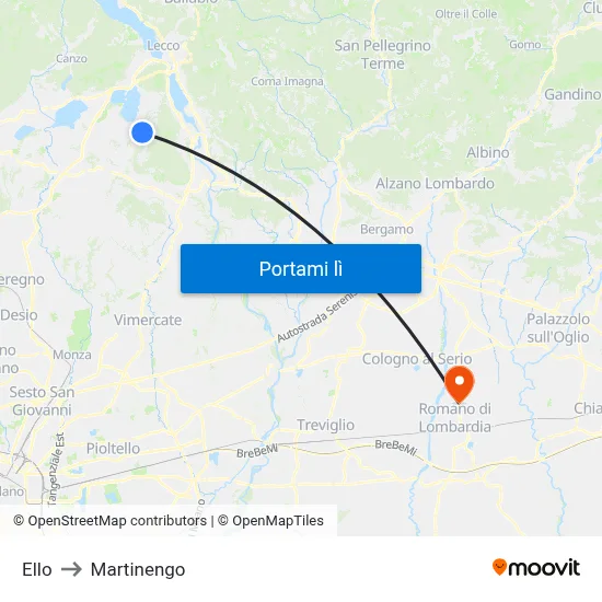 Ello to Martinengo map