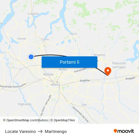 Locate Varesino to Martinengo map