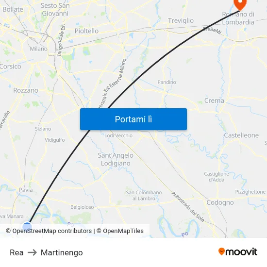 Rea to Martinengo map