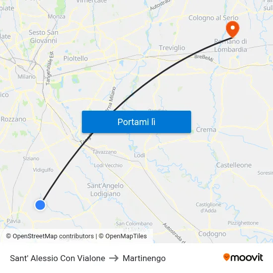 Sant' Alessio Con Vialone to Martinengo map