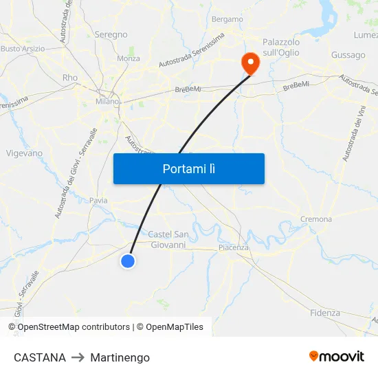 CASTANA to Martinengo map