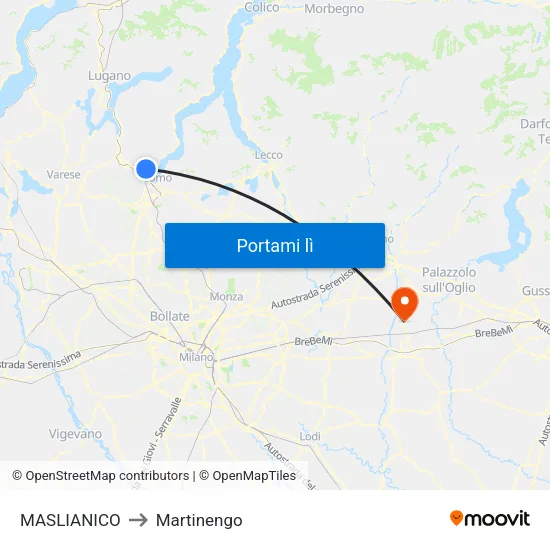 MASLIANICO to Martinengo map